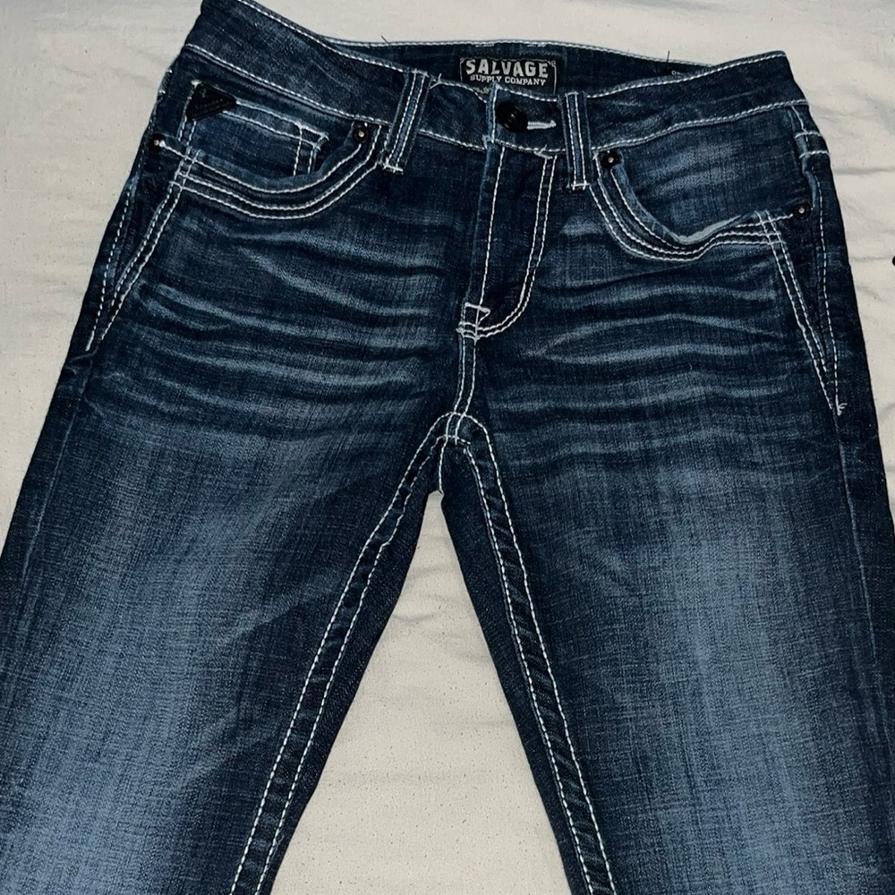 Salvage Dark Blue Men's Boot Cut Jeans